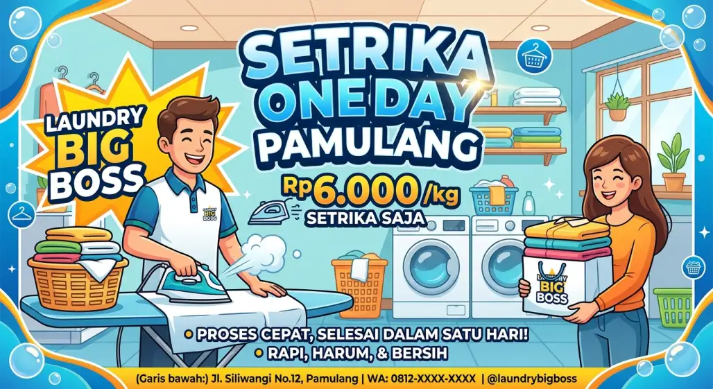 Setrika Oneday (1 Hari)