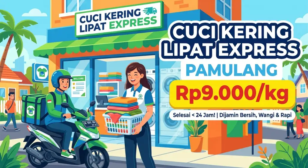 Cuci Kering Lipat Express (6 Jam)