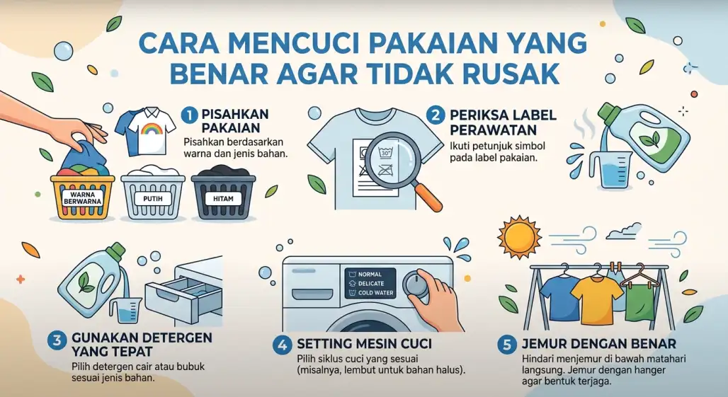 Cara Mencuci Pakaian yang Benar agar Bersih dan Tidak Cepat Rusak