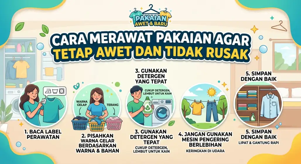 Cara Merawat Pakaian agar Tetap Awet, Bersih, dan Tidak Mudah Rusak