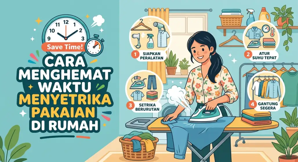 Cara Menghemat Waktu Menyetrika Pakaian di Rumah